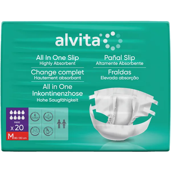 Alvita All‑In‑One Slip Maxi Medium – 20 Pack