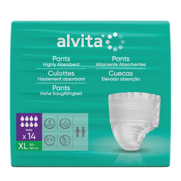 Alvita Absorbent Pants Maxi Extra Large – 14 Pack