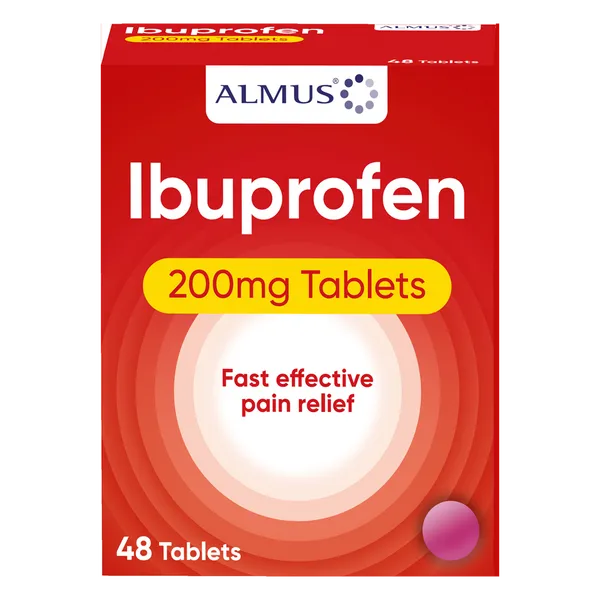 Almus Ibuprofen Tablets 200 mg – 48 Pack