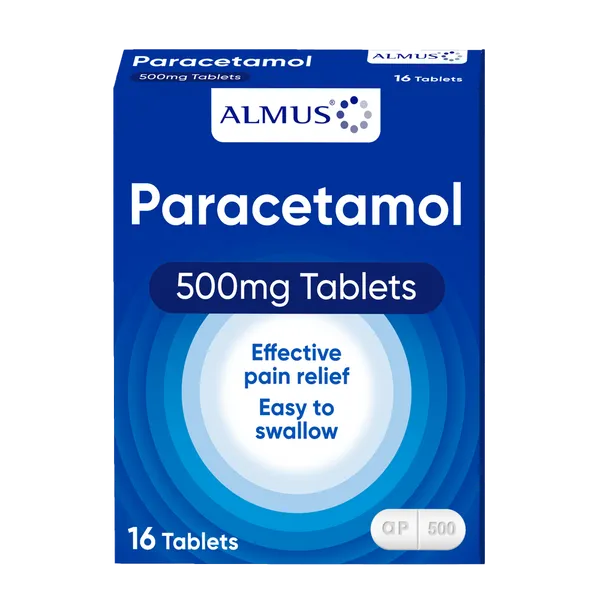 Almus Paracetamol Tablets 500 mg – 16 Pack