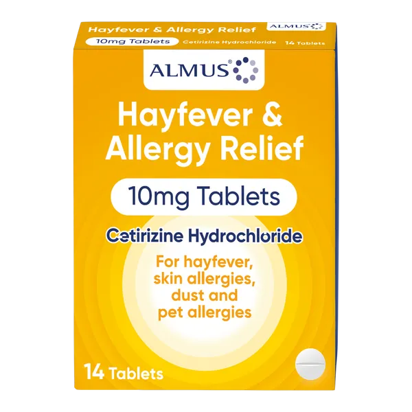Almus Cetirizine Hayfever & Allergy Relief 10 mg – 30 Pack