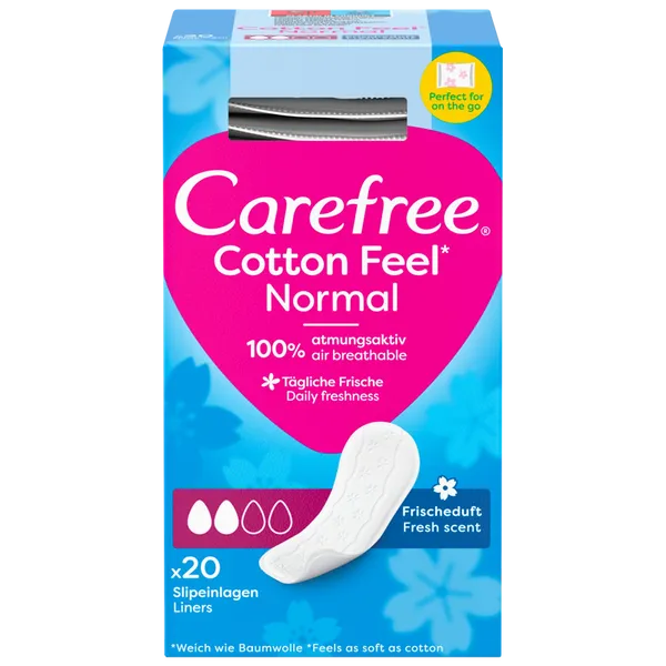Carefree Cotton Feel Normal Perfume Free – 20 Pack