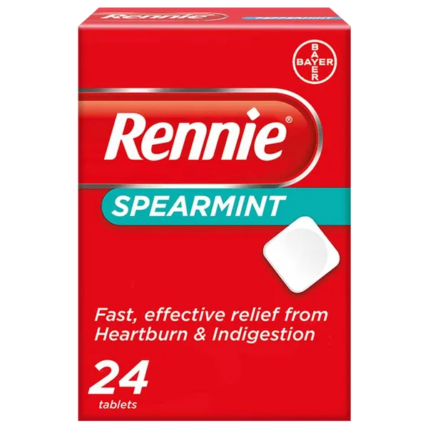 Rennie Spearmint Tablets – 24 Pack