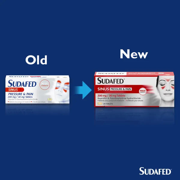 Sudafed Sinus Pressure & Pain Tablets – 24 Pack
