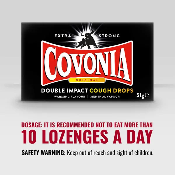 Covonia Double Impact Lozenges Strong Original – 51g