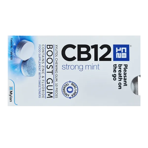 CB12 Boost Strong Mint Chewing Gum – 10 Pack