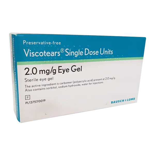 Viscotears Single Dose Units Gel For Dry Eye Treatment – 30 Pack