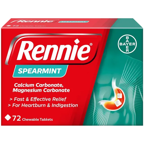 Rennie Spearmint Tablets – 72 Pack