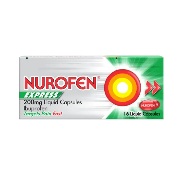 Nurofen Express 200mg Liquid Capsules - 16 Pack