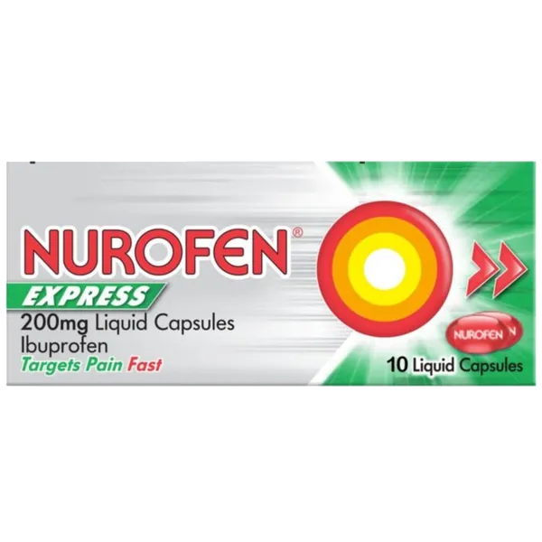 Nurofen Express 200mg Liquid Capsules – 10 Pack
