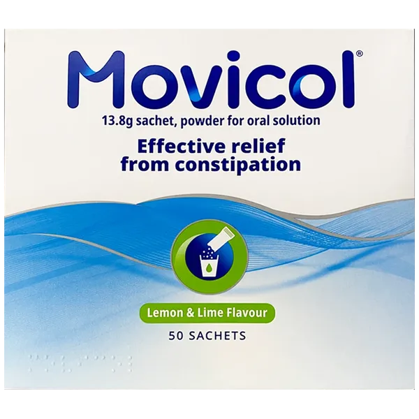 Movicol Lemon & Lime Powder Sachets – 50 Pack