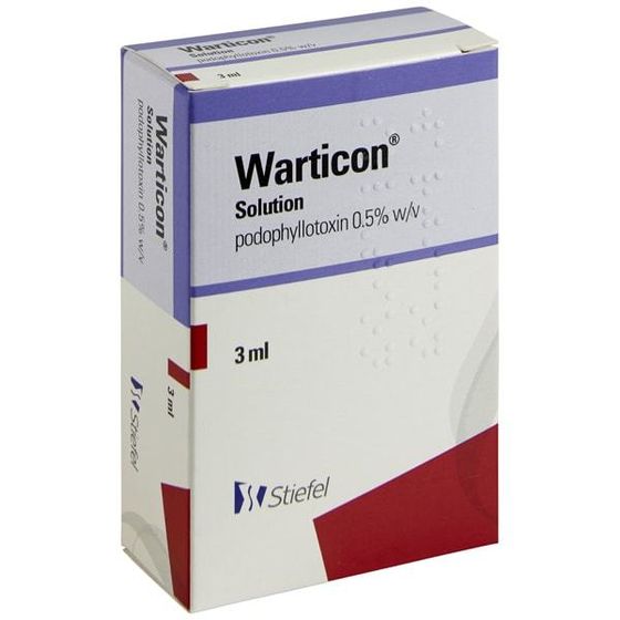 Warticon Wart Treatment Solution (Podophyllotoxin) - 3ml