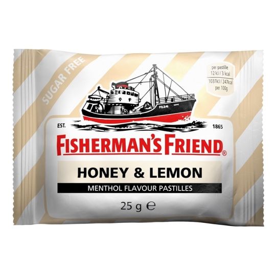Fisherman's Friend Honey & Lemon Sugar Free Lozenges – 25g