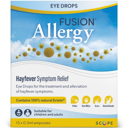 Fusion Allergy Hayfever Symptom Relief Eye Drops - 15 x 0.5ml