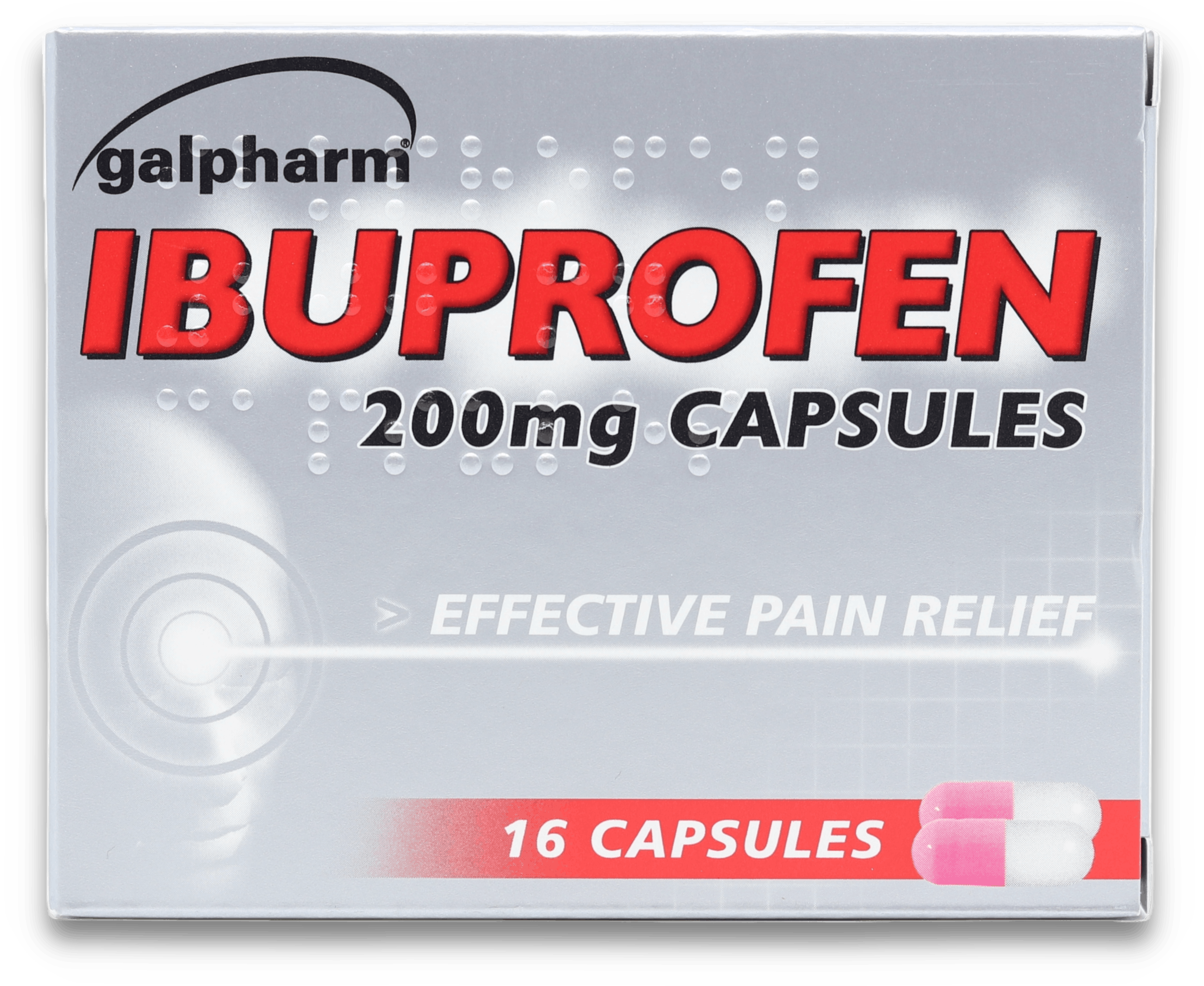 Galpharm Ibuprofen Capsules 200mg - 16 Pack