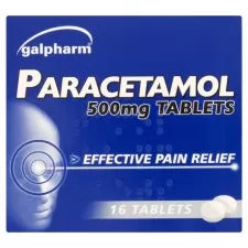 Galpharm Paracetamol Tablets 500mg - 16 Pack