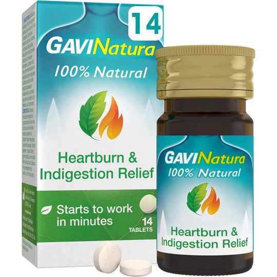 GAVINatura 100% Natural Heartburn & Indigestion Relief Tablets - 14 Pack