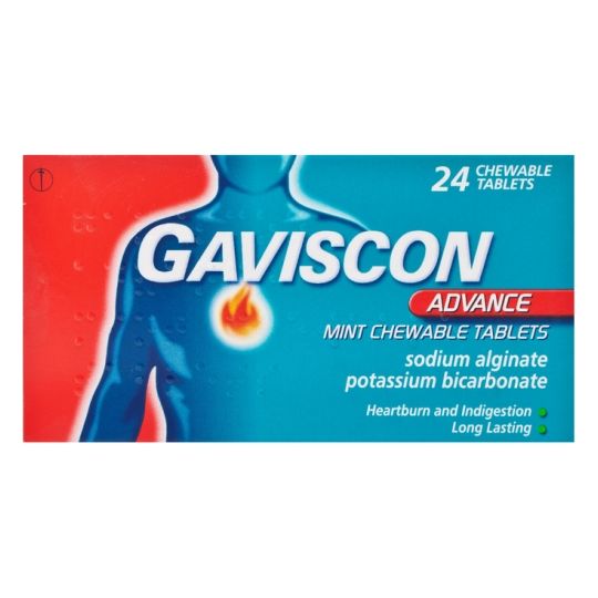 Gaviscon Advance Mint Chewable Tablets - 24 Pack