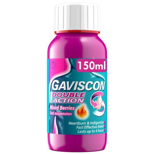 Gaviscon Double Action Mixed Berries Flavour Oral Suspension - 150ml