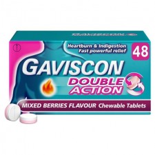 Gaviscon Double Action Tablets Mixed Berries – 48 Pack