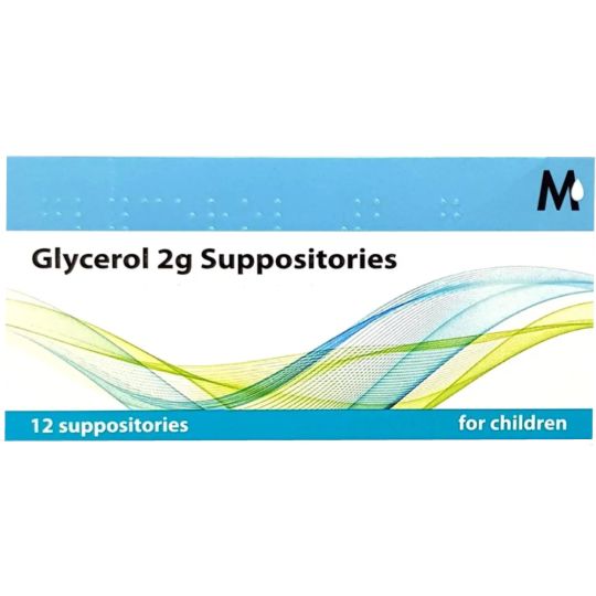 Glycerol 2g Suppositories for Children - 12 Pack