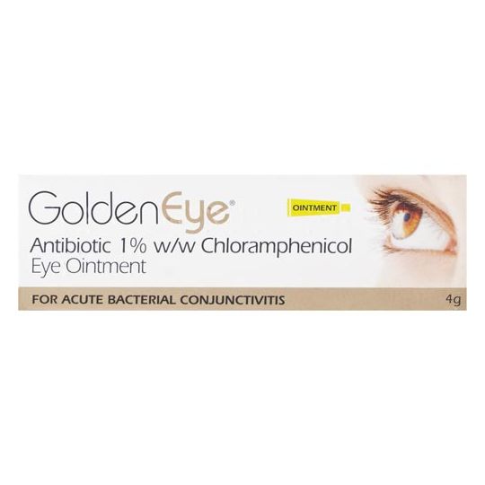 Golden Eye Antibiotic 1% w/w Chloramphenicol Eye Ointment – 4g