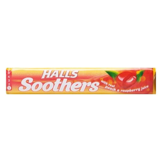 Halls Soothers Peach & Raspberry – 20 Pack