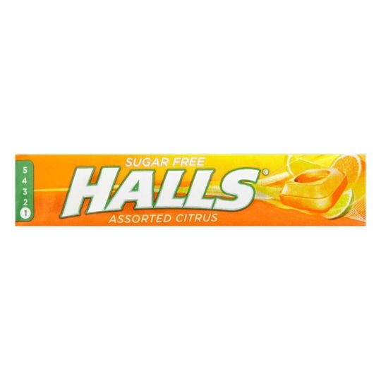 Halls Citrus Mentho-Lyptus Sugar Free Lozenges – 20 Pack