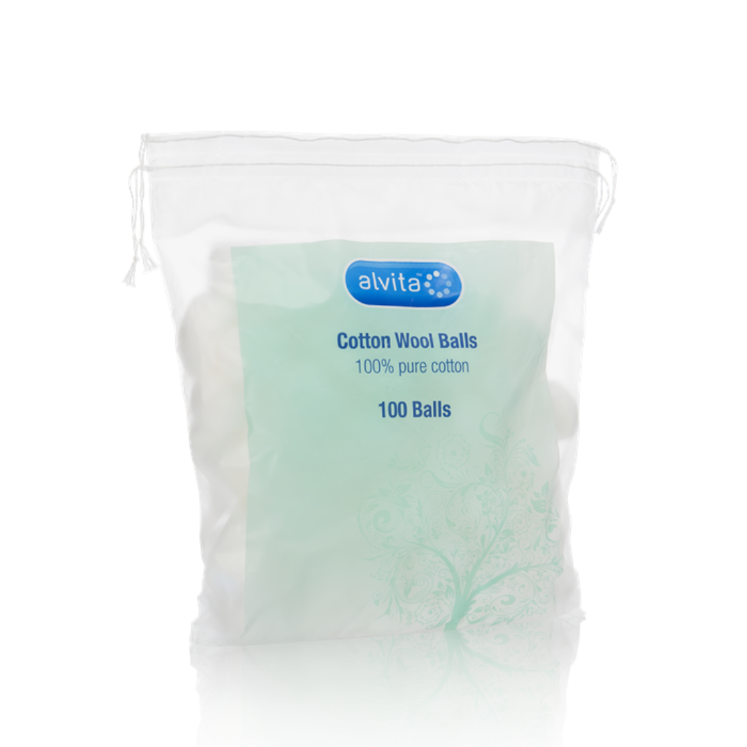 Alvita Cotton Wool Balls – 100 Pack