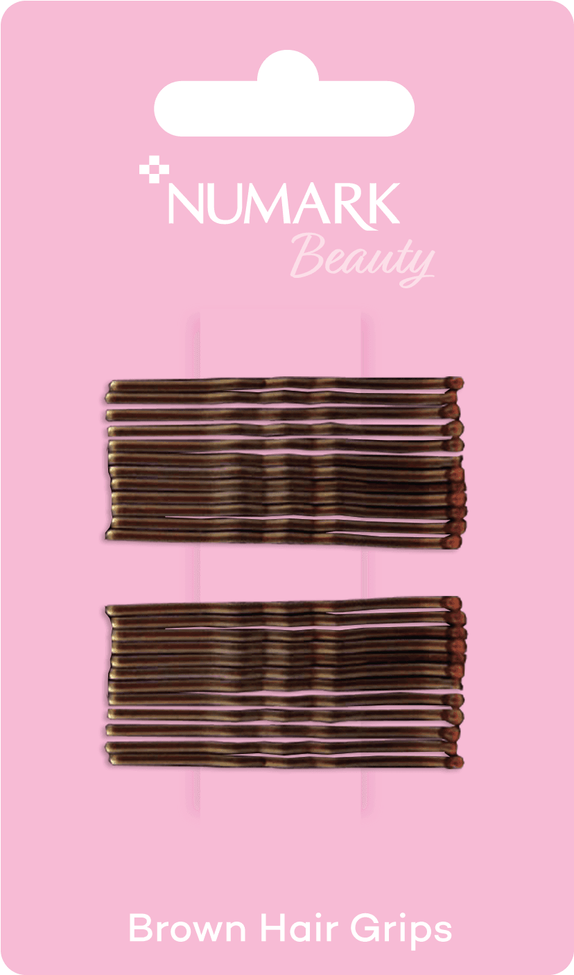 Numark Hair Grips Brown