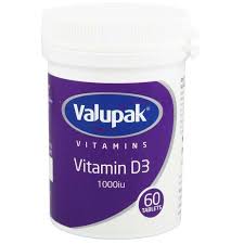 Valupak Vitamin D3 1000IU Tabs – 60 Pack
