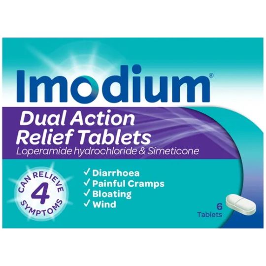 Imodium Dual Action Relief Tablets - 6 Pack