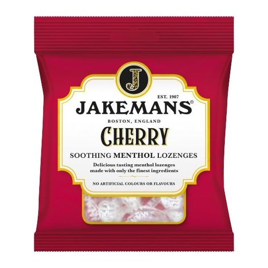 Jakemans Cherry Menthol Soothing Menthol Sweets – 73g