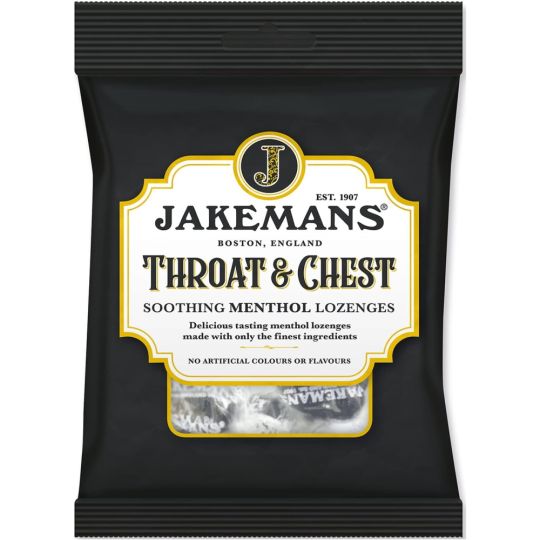 Jakemans Throat & Chest Soothing Menthol Sweets – 160g