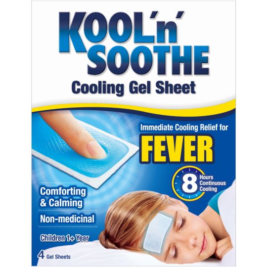Kool 'n' Soothe Fever Soft Gel Sheets – 4 Pack