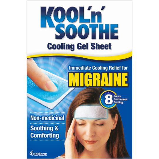 Kool 'n' Soothe Migraine Soft Gel Sheets - 4 Pack