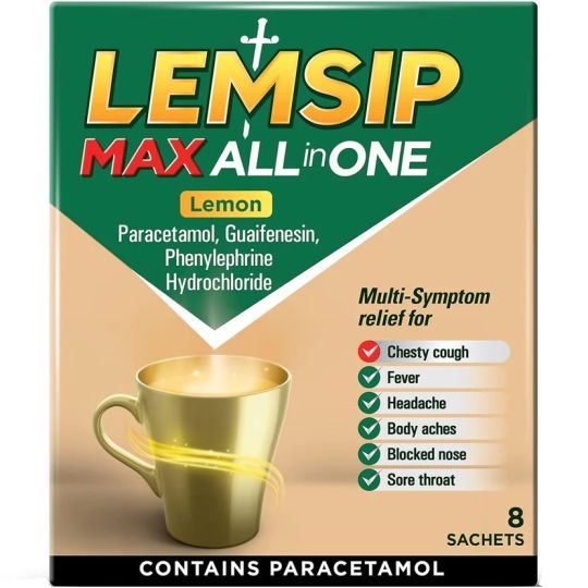 Lemsip Max All in One Lemon Sachets – 8 Pack