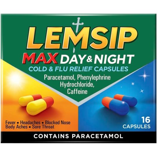 Lemsip Max Day & Night Cold & Flu Relief Capsules – 16 Pack