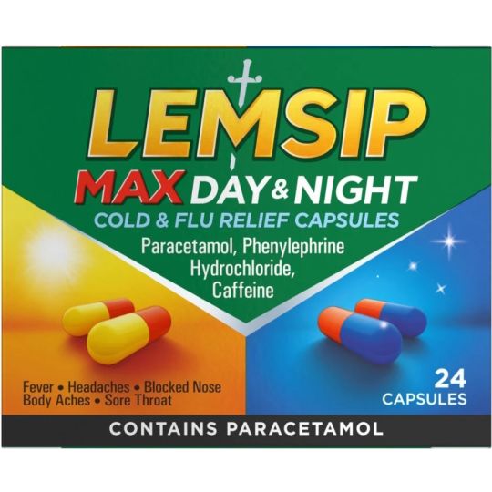 Lemsip Max Day & Night Cold & Flu Relief Capsules – 24 Pack