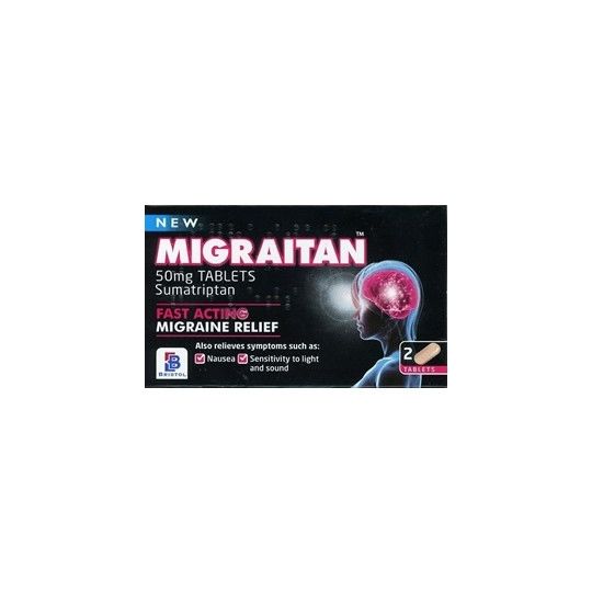 Migraitan 50mg Tablets - 2 Pack