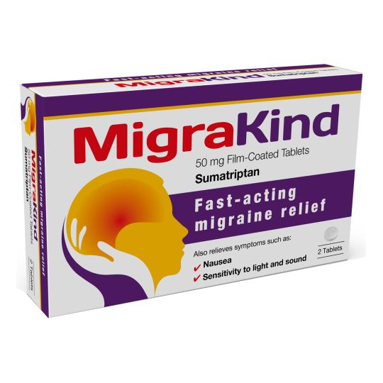 Migrakind 50mg Film-Coated Tablets - 2 Pack