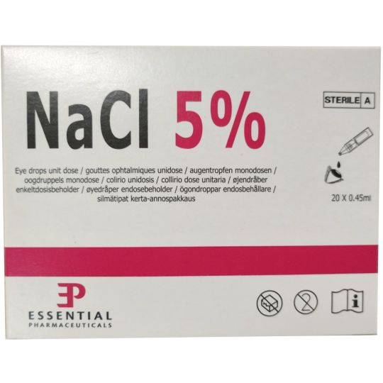NaCl 5% Unit Dose Eye Drops - 20x0.45ml