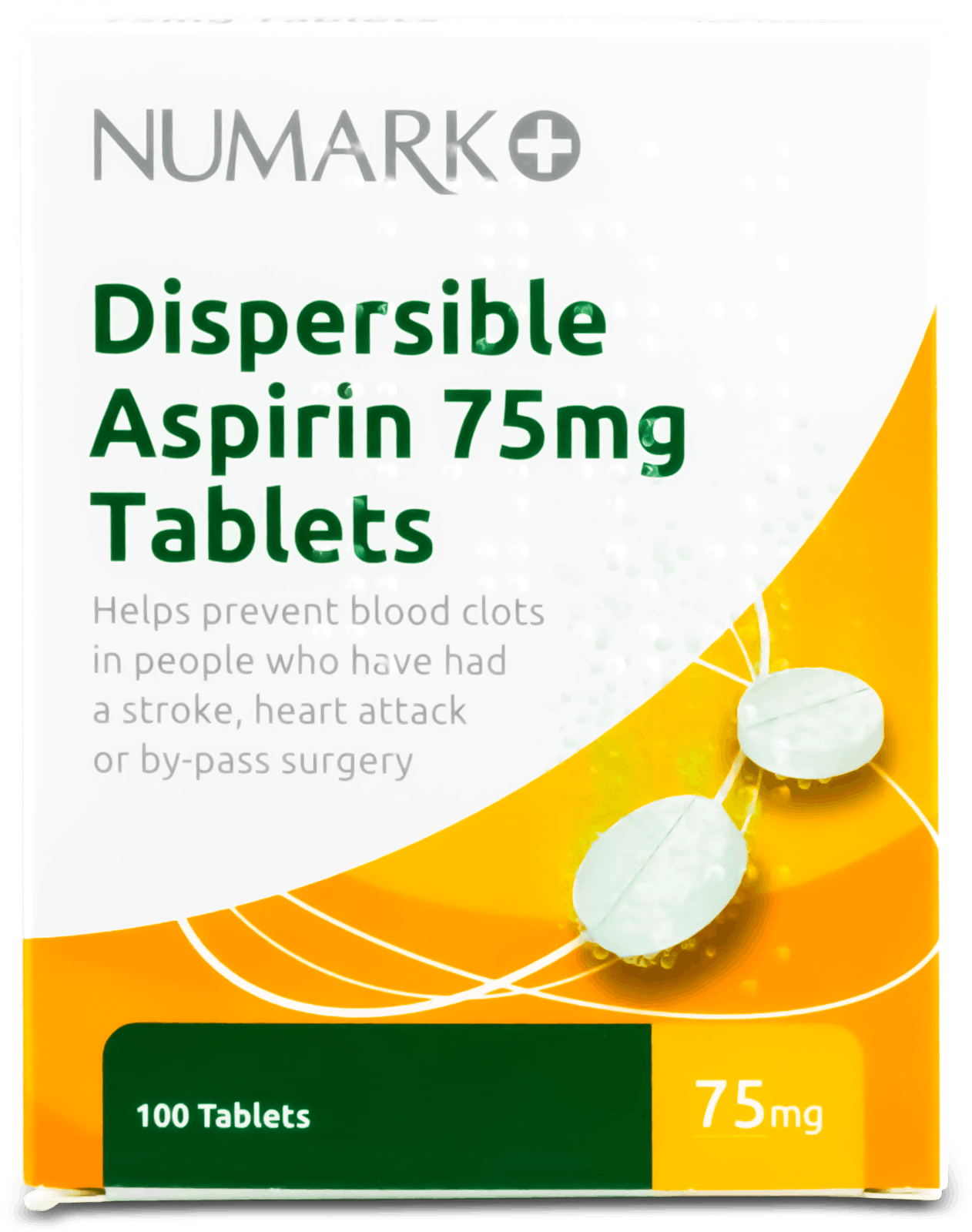 Numark Aspirin Dispersible Tablets 75 mg – 100 Pack