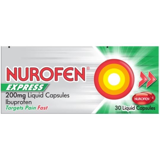 Nurofen Express 200mg Liquid Capsules - 30 Pack