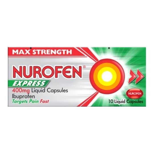 Nurofen Express 400mg Liquid Capsules - 10 Pack