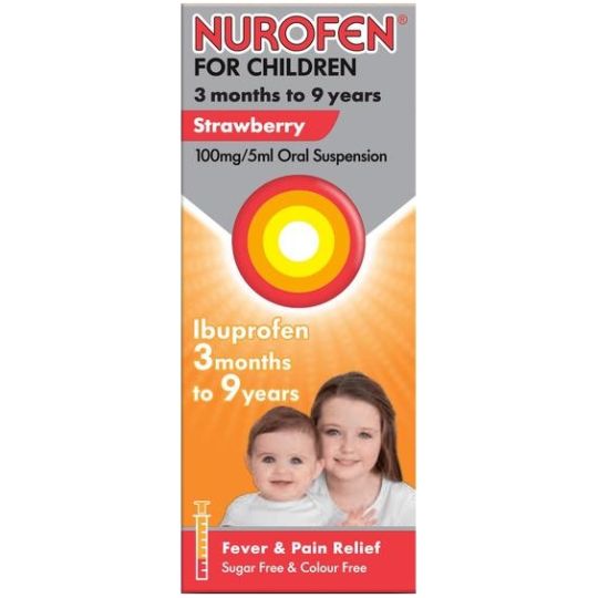 Nurofen for Children Strawberry Flavour Oral Suspension – 100ml