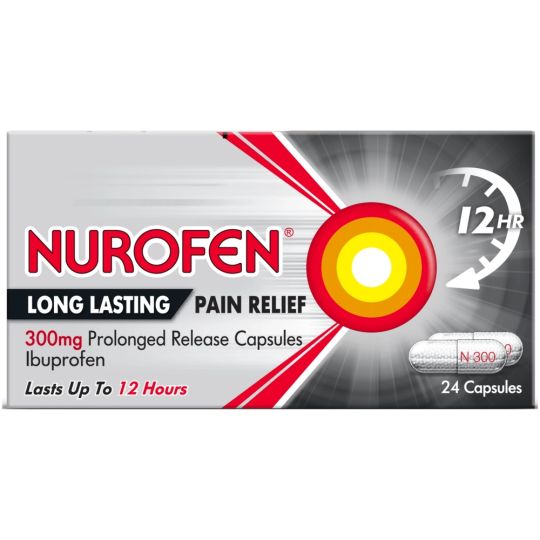 Nurofen Long Lasting Pain Relief 300mg Prolonged Release Capsules - 24 Pack