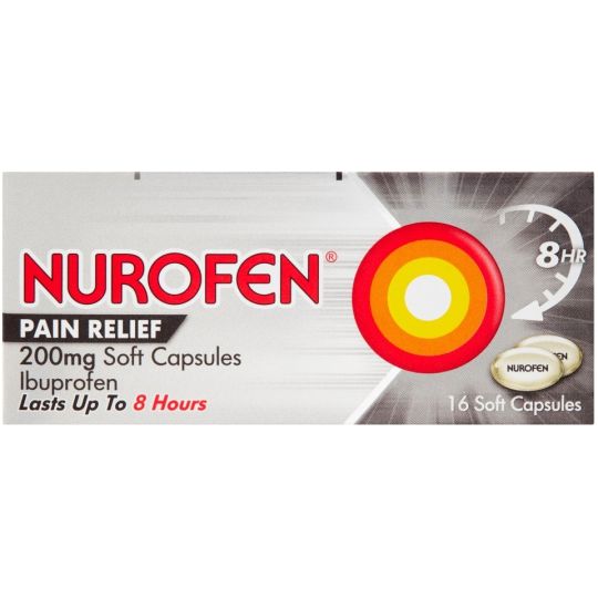 Nurofen Pain Relief 200mg Soft Capsules - 16 Pack