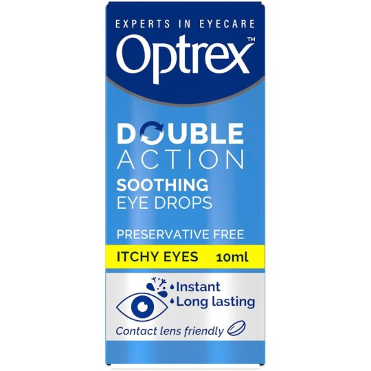 Optrex Double Action Soothing Eye Drops for Itchy Eyes – 10ml