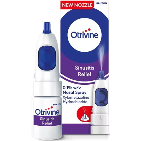 Otrivine Sinusitis Relief 0.1% Nasal Spray – 10ml